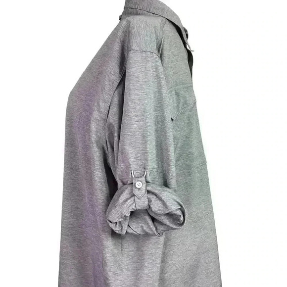 HABIT Mens 2XL Long Sleeve River Shirt Gray Solar-Factor UPF 40 Fishing - Picture 6 of 10